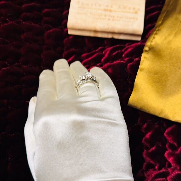 14K White Gold- 1CT Diamond Ring Set -$5375 Floral "Gossimer" by Artcarved -6.4g - Picture 12 of 15